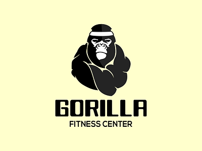 GORILLA logo concept body builder determination fitness gorilla gym healt muscle sport strong workout