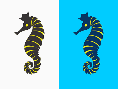 Seahorse logo king ocean seahorse segment