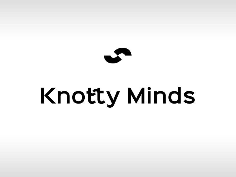 Knotty Minds logo branding knotty knotty minds lettering logo mind