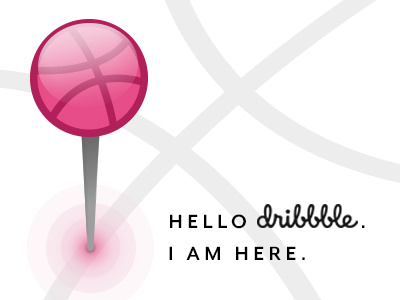 Hello Dribbble! debut directions first shot geolocation location map navigation pin route