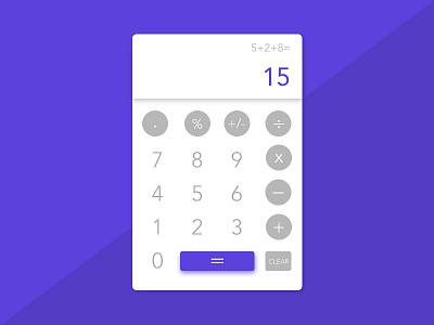 Daily UI - Day 4 - Calculator 004 calculator clean daily ui dailyui day 4 flat design math numbers sketch sketch app
