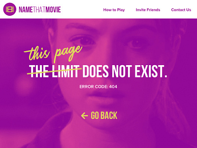 Daily UI - Day 8 - 404 Page 008 404 daily ui dailyui day 8 duotone error page mean girls movie trivia name that movie