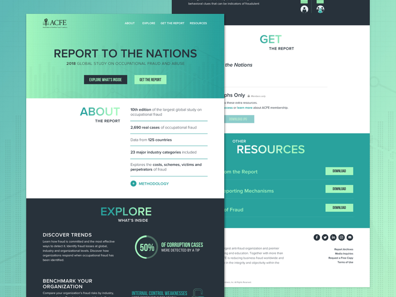 Report Site by Sarah Strelz on Dribbble