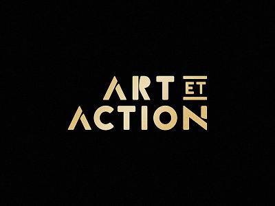 Art et Action logo design typography