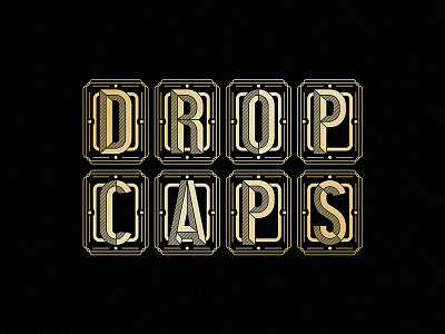 Art Déco Dropcaps art déco drop caps font design
