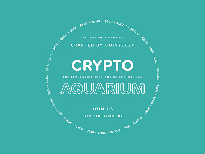 Crypto Aquarium aquarium bitcoin crypto logo typography