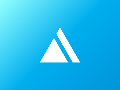 Aquacoin a aquacoin bitcoin crypto logo mark triangle
