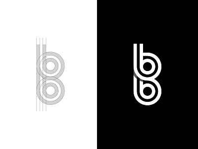 New Personal Monogram b blockchain identity logo love mark monogram personal