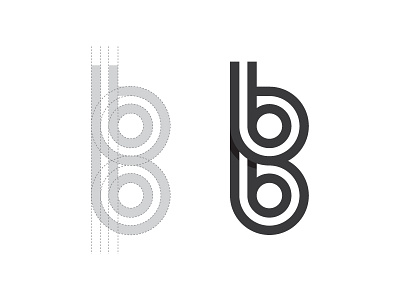Personal Monogram b blockchain first hello identity logo love mark new shot