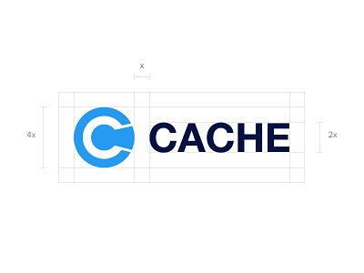 Cache Logo bitcoin blockchain brand branding cache crypto design identity logo mark typography