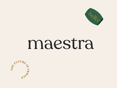 maestra, logo. branding design flat logo typography