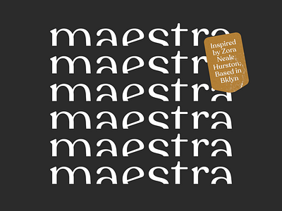 maestra, print branding design flat print typography