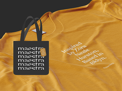 maestra, merch. branding design flat merch