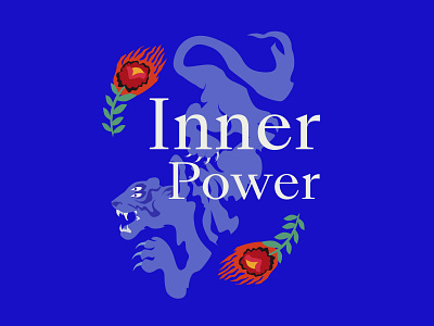 Inner power illustration power tiger typography ui