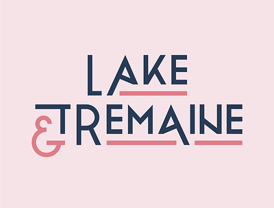 Lake & Tremaine ampersand blue brand brand design branding branding design design graphic design logo logo design logotype personal brand personal branding pink type typography typography logo
