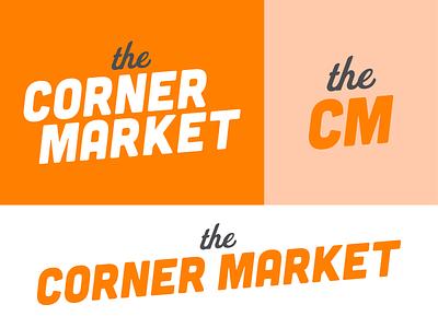 The Corner Market branding branding design convenience convenience logo convenient corner market delivery design fast graphic design logo logo design market orange type type logo typography