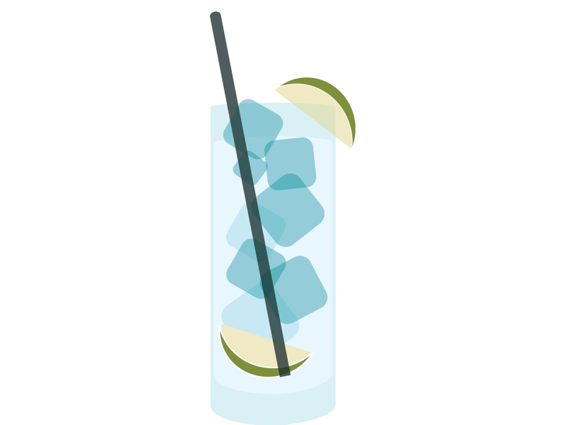 Gin & Tonic weekend friday gin illustration vector illustration vector alcohol booze lime gin and tonic