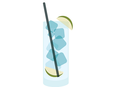 Gin & Tonic alcohol booze friday gin gin and tonic illustration lime vector vector illustration weekend