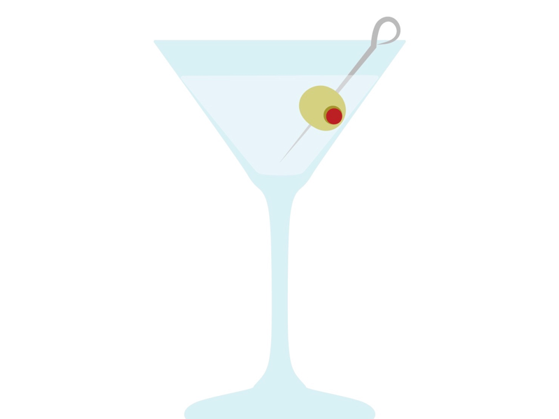 Martini Time cocktails cocktail illustrator illustration vector design vector art vector chicago olives martini booze