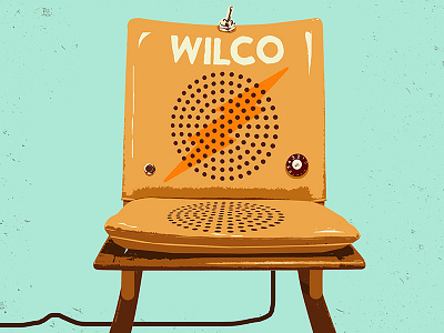 Wilco Norwegian Rocking Chair Amp chair design gig poster music norway oslo poster rock wilco