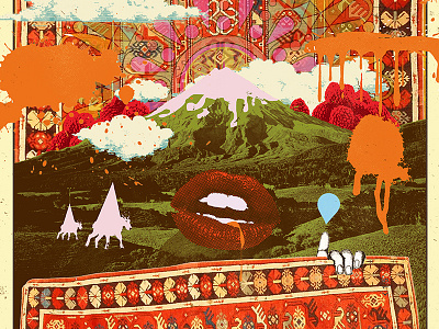 Morning Psychedelia drug rug lips mountain psych psychedelia psychedelic raspberries rugs valley