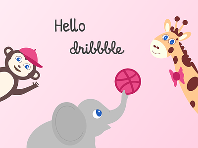 First Dribbble Shot animals cute animals debut design firstshot flat illustration mascot design vector