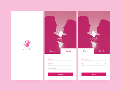 Sign Up - Dating App dating app design logo pink sign in sign up ui uidesign uxuidesign