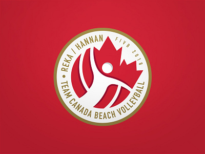Team Reka/Hannan - Team Canada Beach Volleyball beach canada gold leaf logo maple volleyball