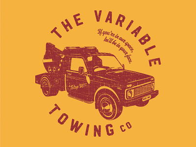 The Variable Towing Co design screen print screenprint t shirt texture vector