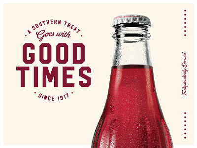 A Southern Treat art direction beverage badge brand cola good times typography lock up logo script soda