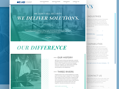 AB Corp Website Re-Design