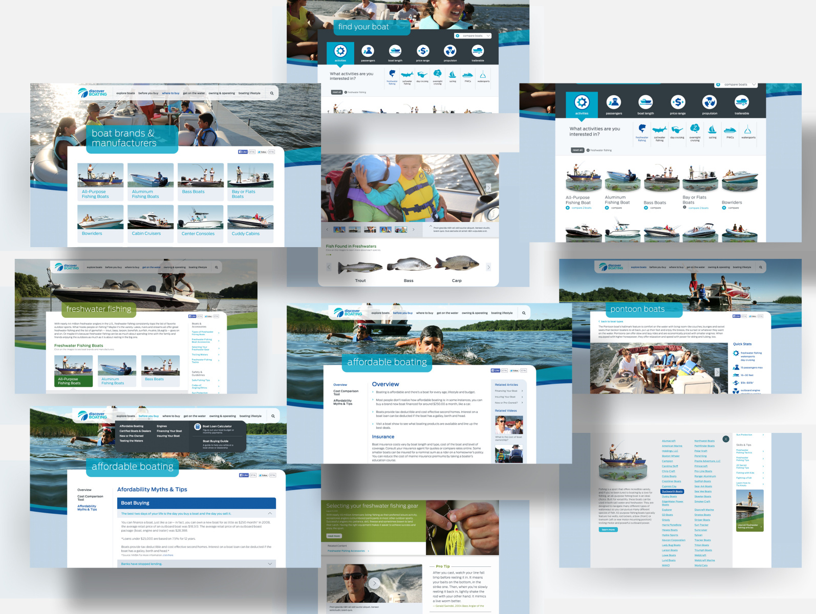 Discovery Boating Website Redesign by Dan Erickson on Dribbble