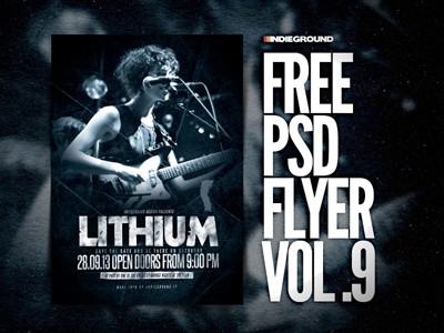 Freebie Flyer Vol. 9 grunge metal alternative rock hard rock dark goth gothic psd photoshop poster flyer free freebie music concert festival template gigposter