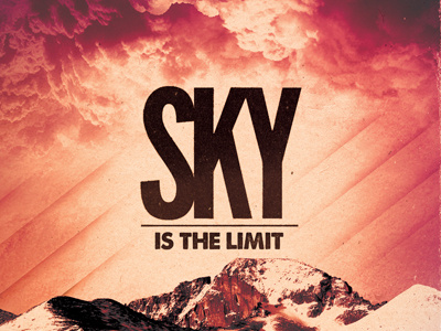 Futuristic Poster Template Vol. 4 clouds flyer futuristic gig indie mountains music photoshop psd sky template typography