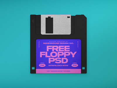 Free PSD Floppy Disk Mockup