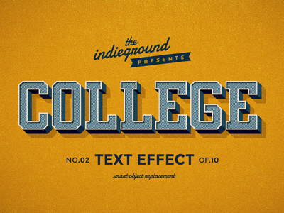 Retro Vintage Photoshop Text Effect No.2