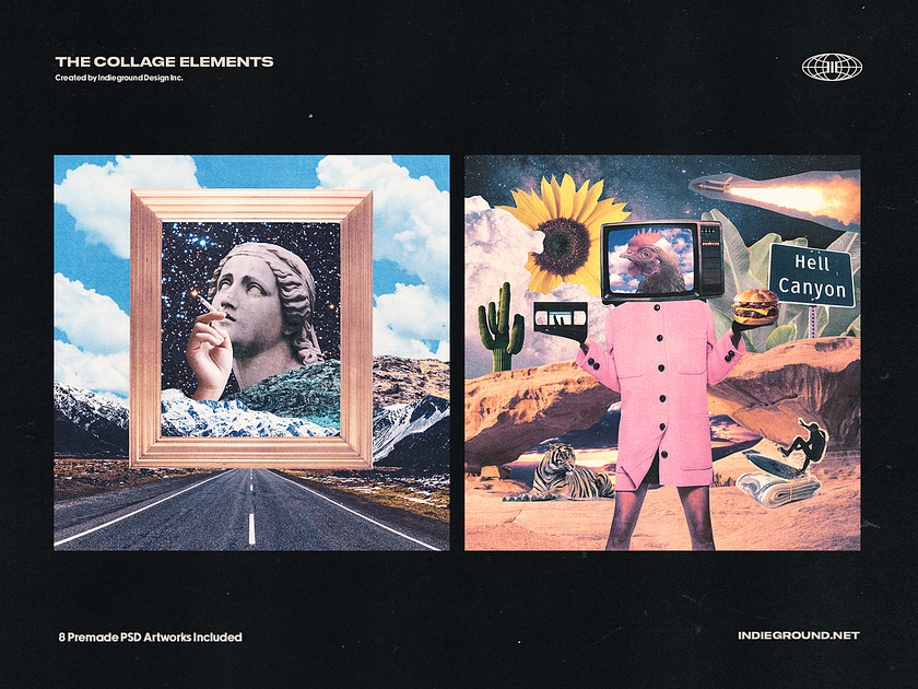 The Collage Elements PNG Collection by Roberto Perrino on Dribbble