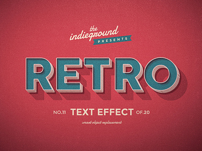 Retro Vintage Photoshop Text Effect No.11 3d classic effect hipster lettering mockup photoshop psd retro style type typography vintage