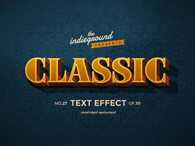 Retro Vintage Photoshop Text Effect No.27 3d classic effect hipster lettering mockup photoshop psd retro style type typography vintage