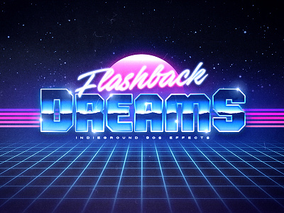80s Retro Text Effects - No.7 1980s 80s futuristic indieground logo mockup photoshop psd retro synthwave template text effect typography vhs vintage