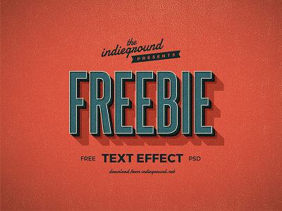 Free Retro Text Effect design effect free freebie logo photoshop psd retro template text typography vintage