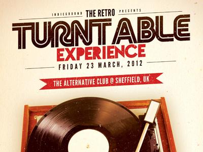 Retro Poster Vol. 7 alternative club flyer gig music poster psd record retro template vintage vinyl