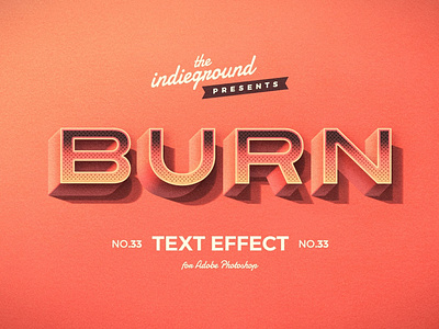 Retro Vintage Photoshop Text Effect No.33 1950s burn classic design effect logo photoshop psd retro smart objects style template typography vintage