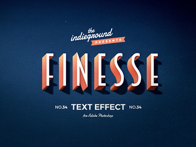 Retro Vintage Photoshop Text Effect No.34