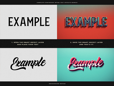 Download Retro Photoshop Text Effects Complete Bundle By Roberto Perrino On Dribbble