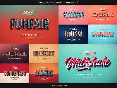 Download Retro Photoshop Text Effects Complete Bundle By Roberto Perrino On Dribbble