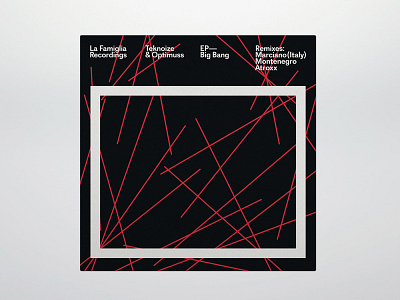 La Famiglia Recordings - Big Bang album cover grid minimal modernism music sans serif techno type design typography