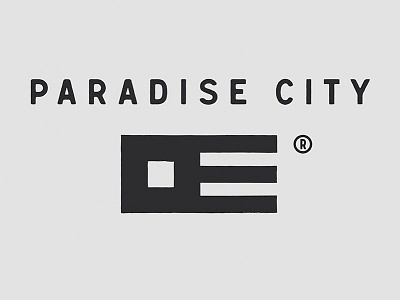 Paradise City USA - Logo fashion logo menswear typography visual identity