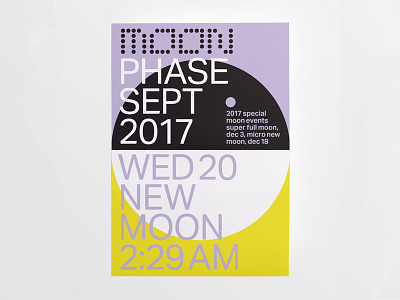 Moon Phase - Poster identity logo poster print typography