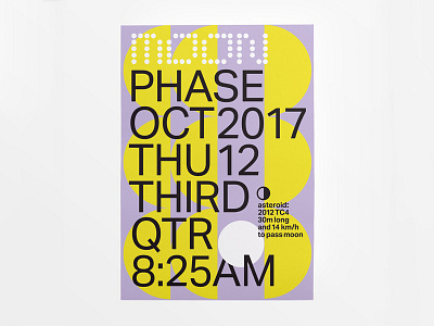 Moon Phase - Poster minimal modernist moon poster print typography